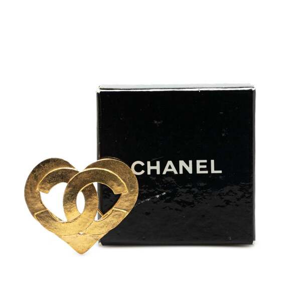 CHANEL Vintage Gold Logo Brooch - Picture 5 of 5
